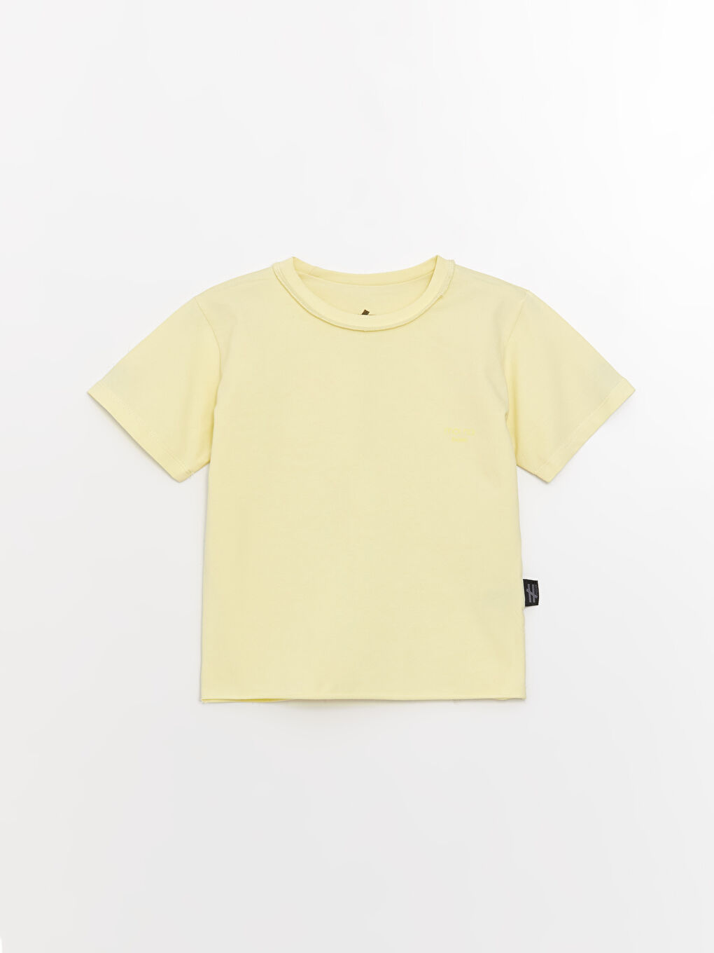 Sarı Bisiklet Yaka Unisex Çocuk Tişört ve Şort-1