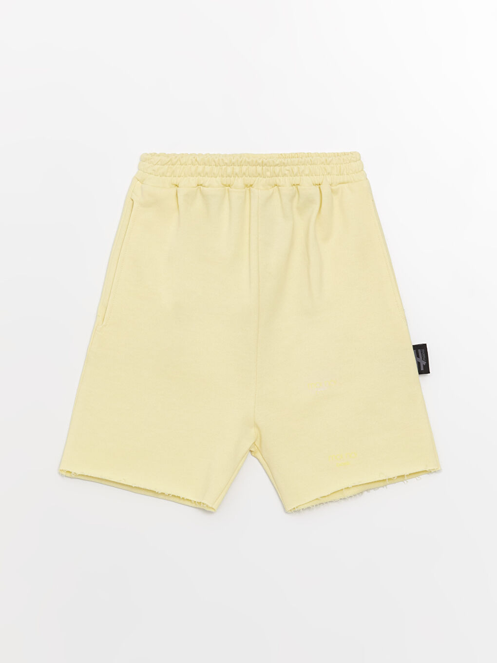 Sarı Bisiklet Yaka Unisex Çocuk Tişört ve Şort-2