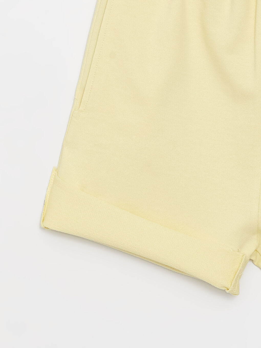 Sarı Bisiklet Yaka Unisex Çocuk Tişört ve Şort-3