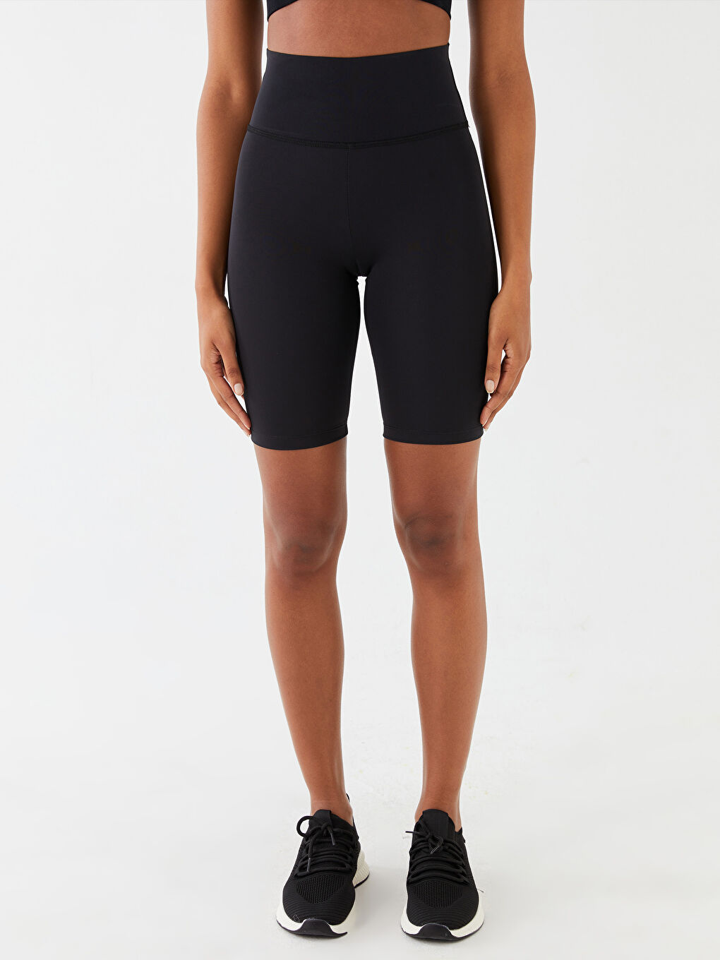 Siyah Beli Lastikli Kadın Spor Tayt-3