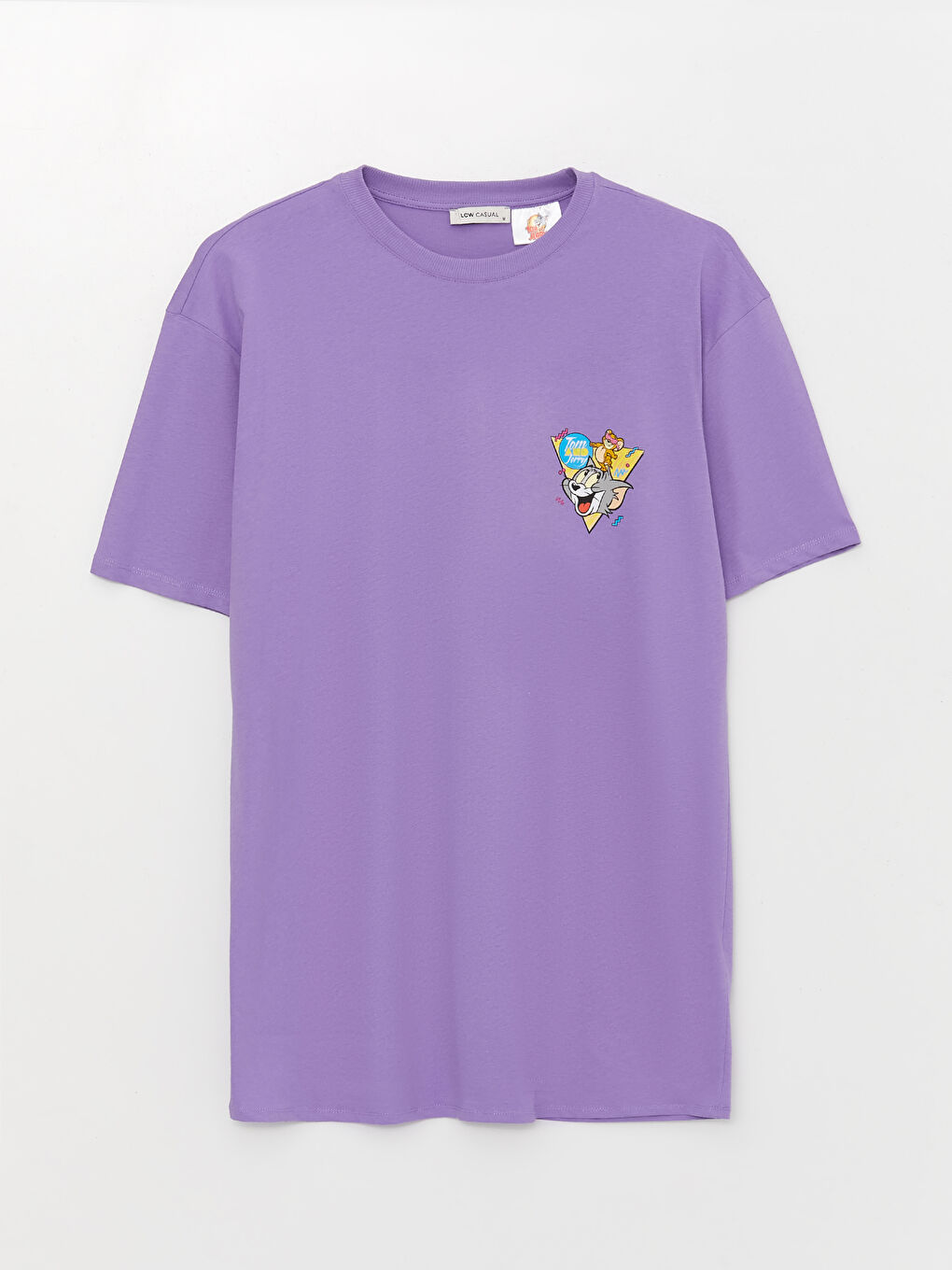 LCW Vision Crew Neck Tom & Jerry Printed Oversize Women's T-Shirt -S3HP15Z8-GPZ