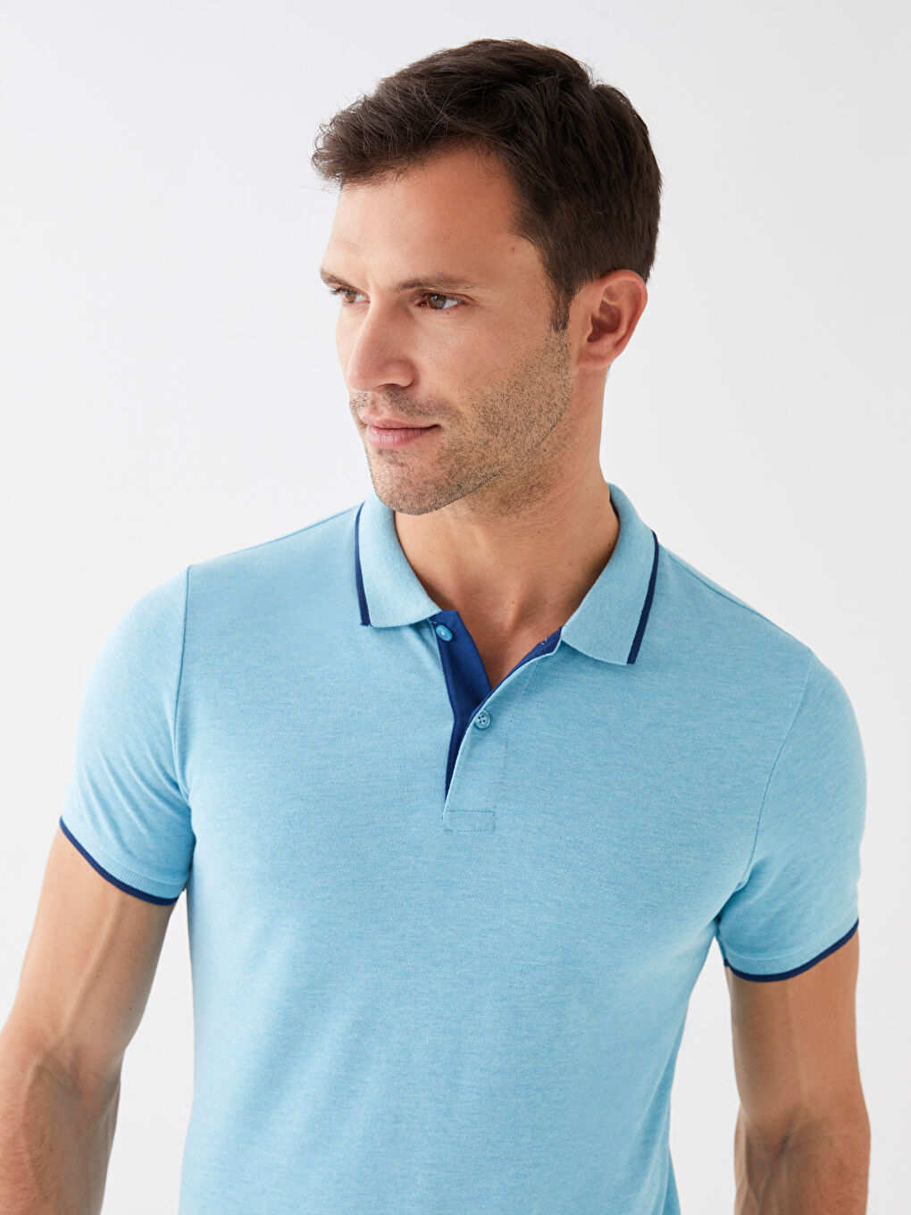 LCW ECO Polo Neck Short Sleeve Men's T-Shirt -S3HP16Z8-LDB
