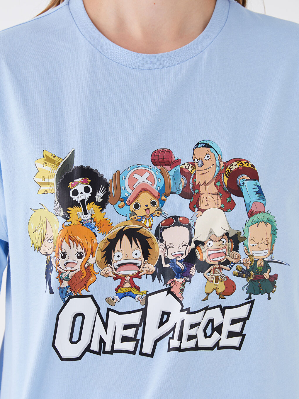 Crew Neck One Piece Printed Short Sleeve Women's T-Shirt-3