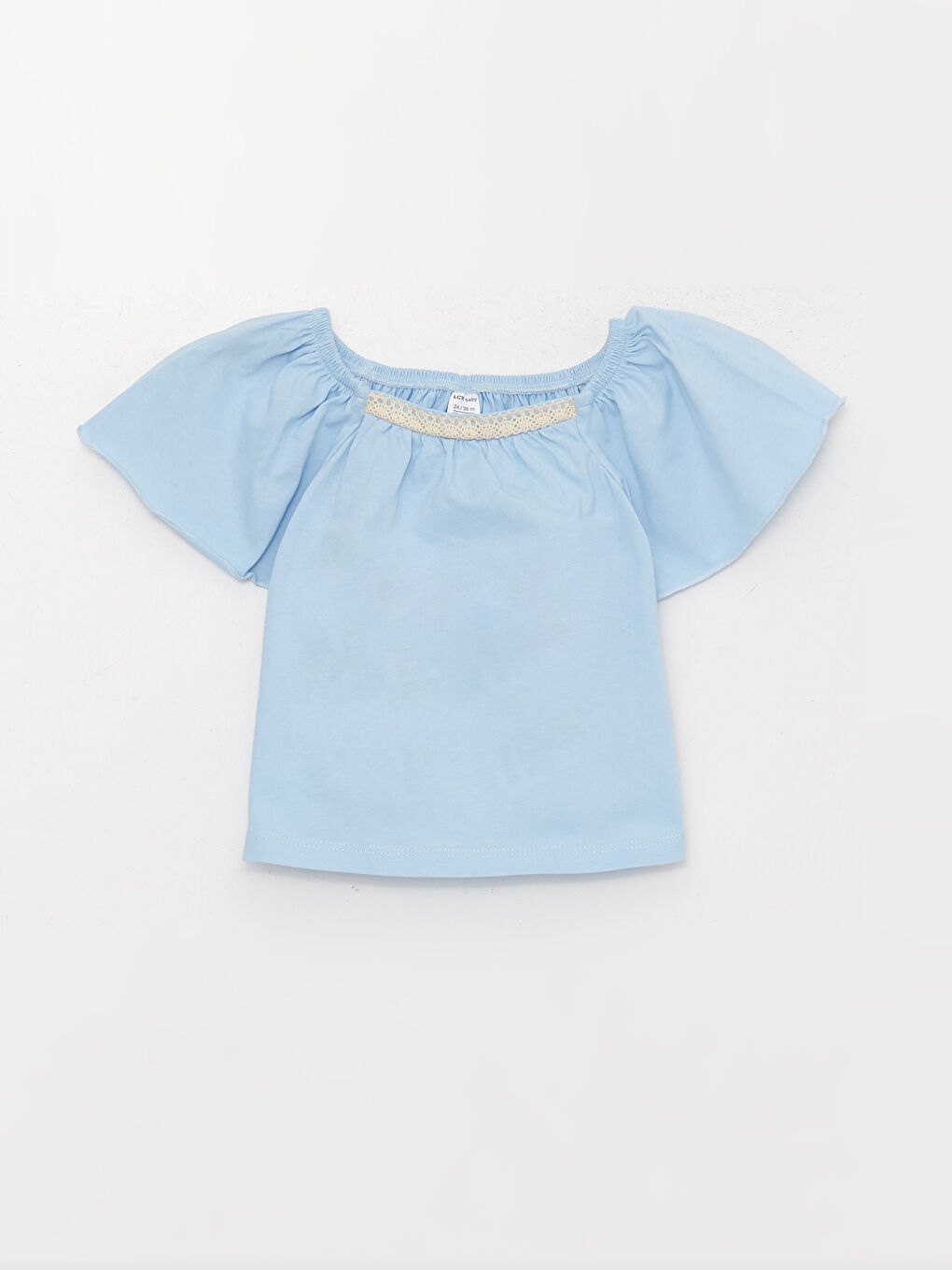 Mavi Kayık Yaka Kız Bebek Bluz ve Şort 2'li Takım-7