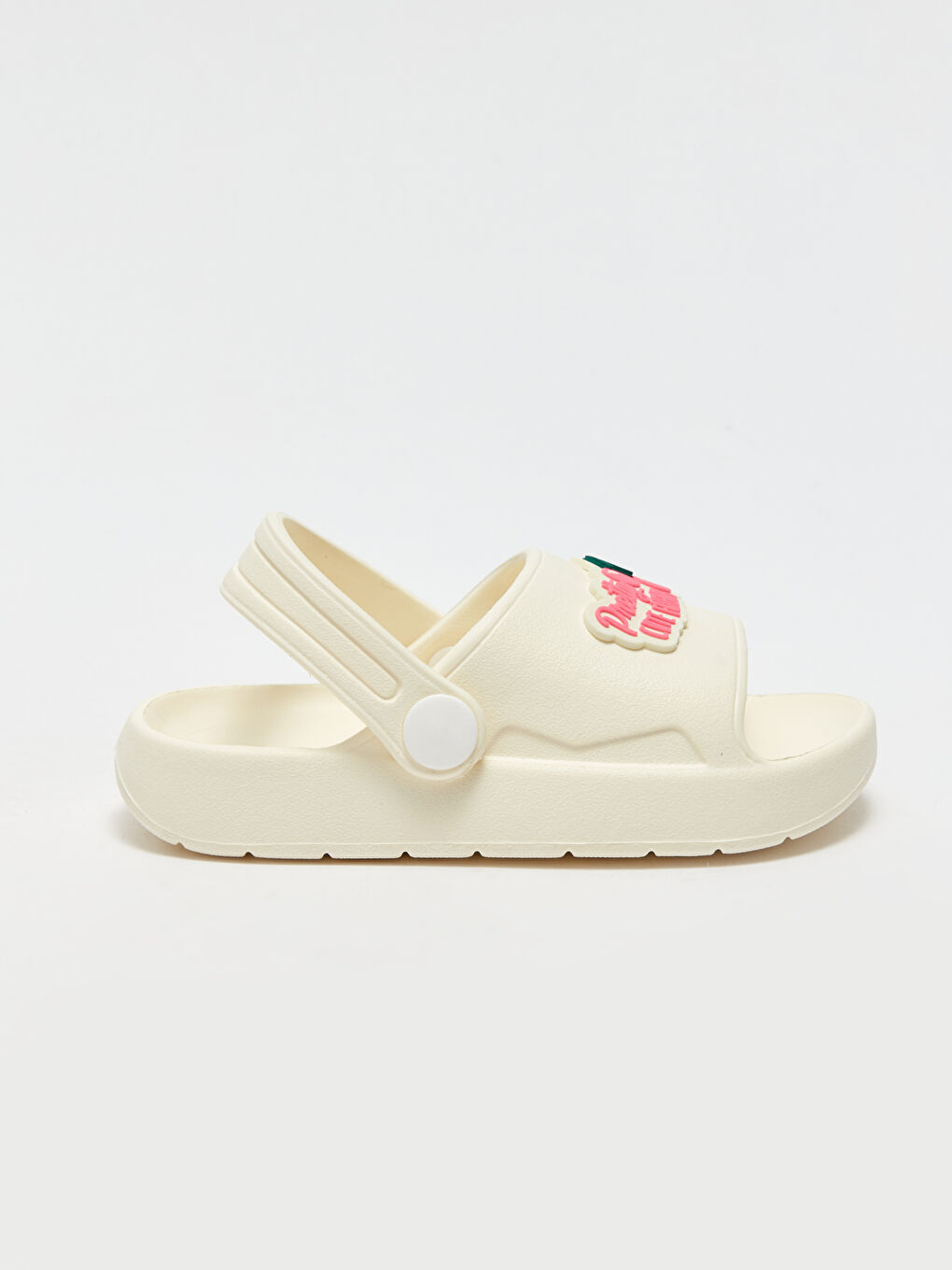 Beyaz Baskılı Kız Bebek Sandalet-1