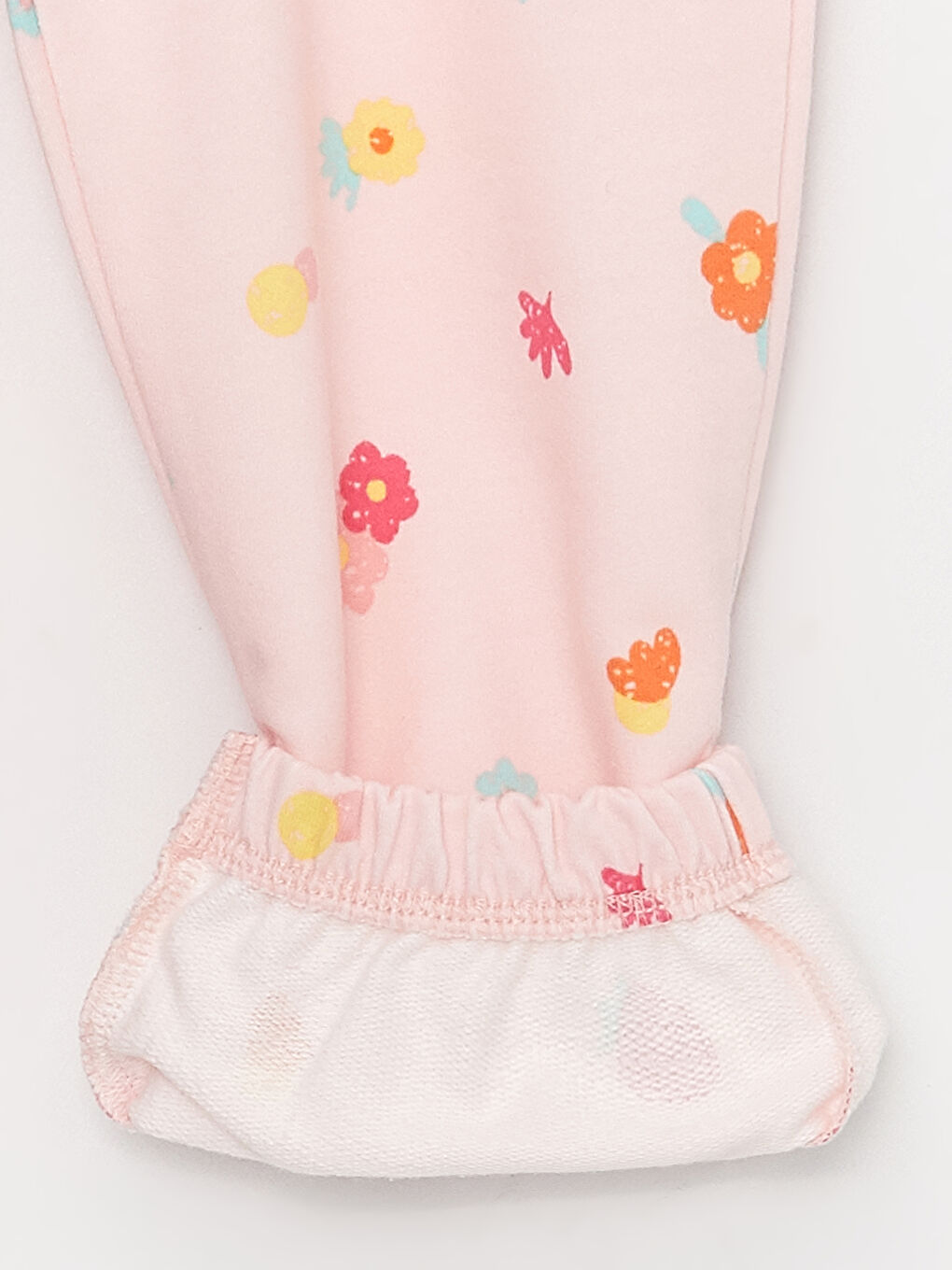 Pembe Beli Lastikli Kız Bebek Eşofman Alt-2