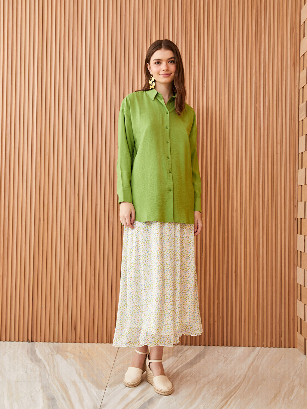 Plain Long Sleeve Oversize Women's Shirt Tunic-2