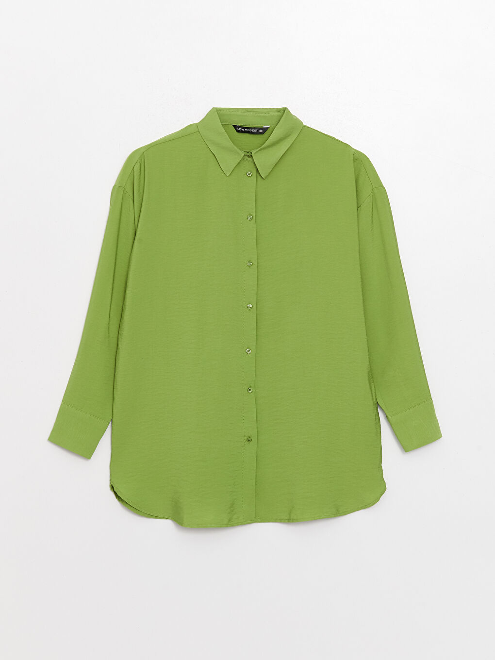 Plain Long Sleeve Oversize Women's Shirt Tunic-5