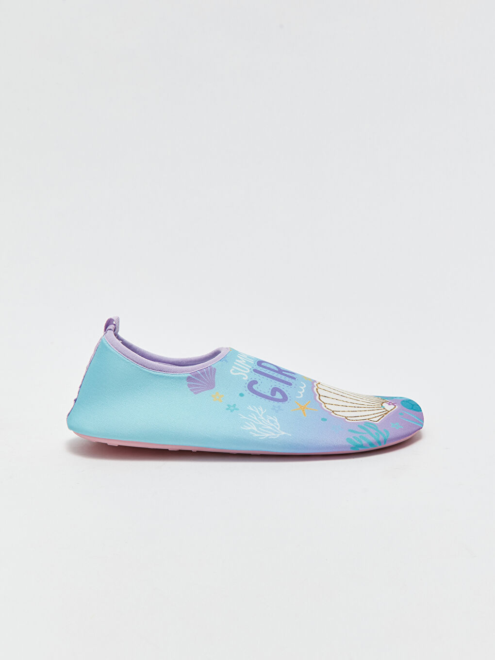 Printed Girls' Aqua Shoes-2