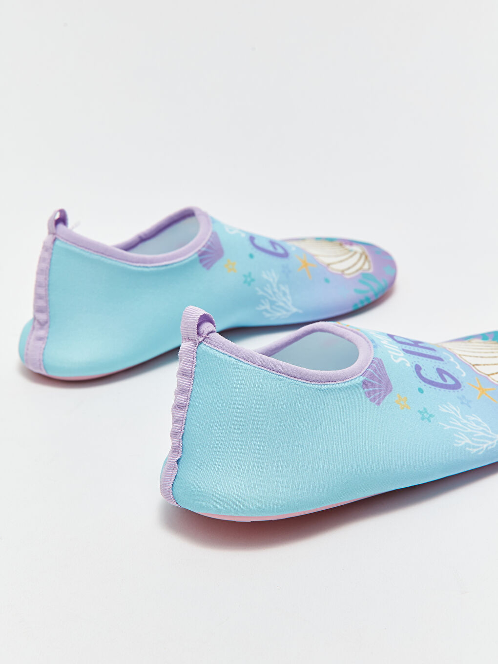 Printed Girls' Aqua Shoes-3
