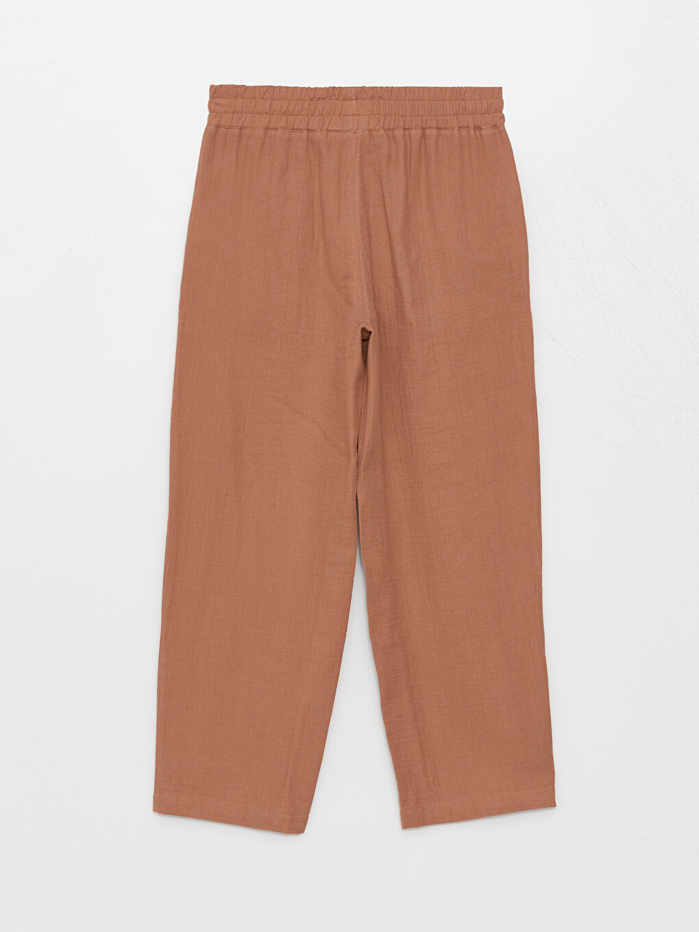 Elastic Waist Comfortable Fit Muslin Women's Trousers-6