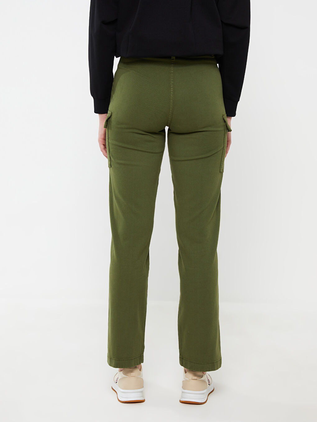 LCW Modest Relaxed Fit Plain Wide Leg Women's Cargo Trousers -S3HP87Z8-V66