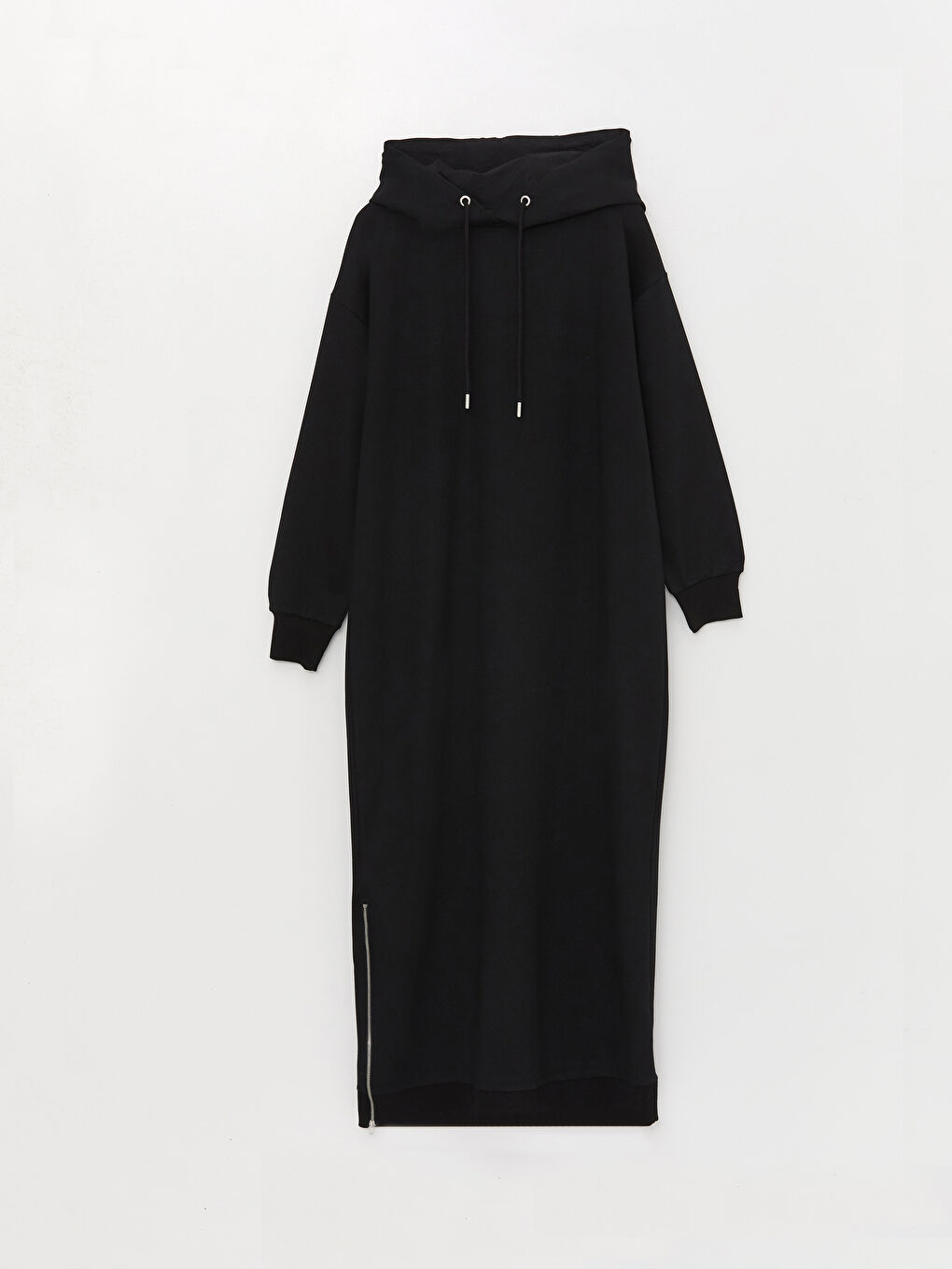 LCW Modest Gerades Langärmeliges Oversize Kleid Für Damen Mit Kapuze -S3HP88Z8-RQL