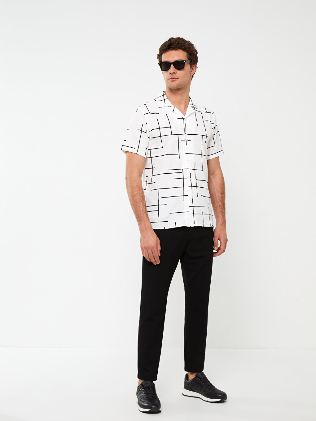 Siyah Slim Fit Erkek Pantolon-1