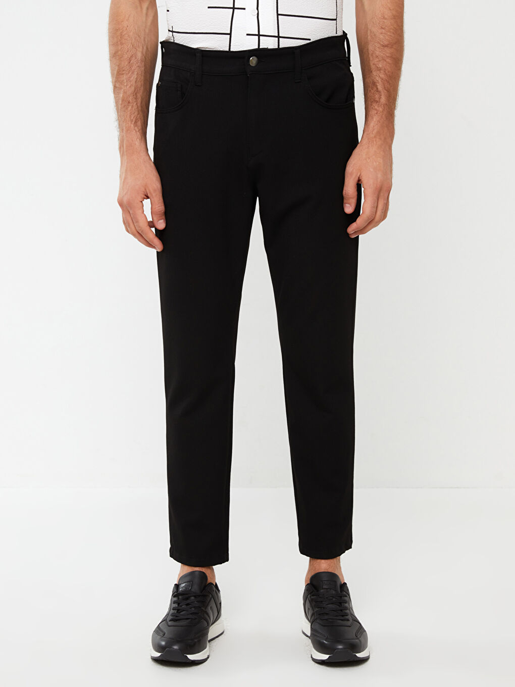 Siyah Slim Fit Erkek Pantolon-2