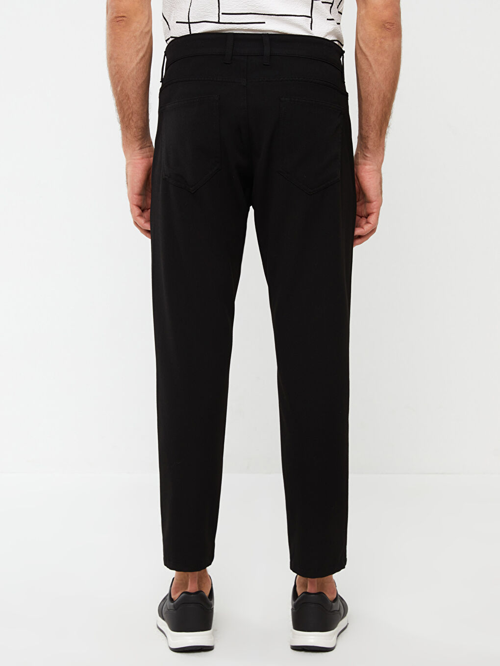 Siyah Slim Fit Erkek Pantolon-4