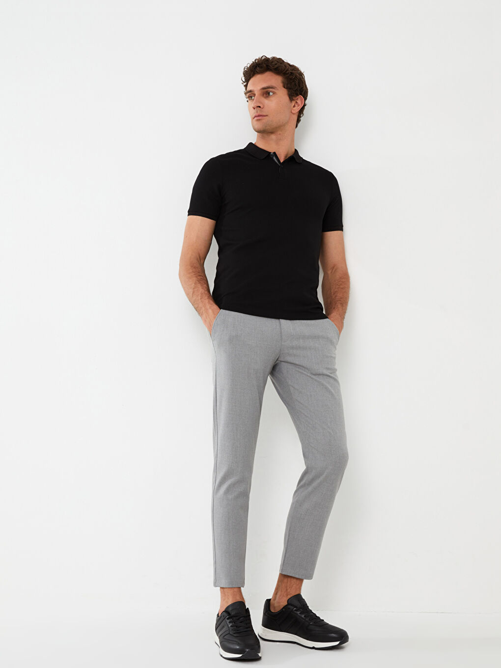 Gri Slim Fit Erkek Pantolon