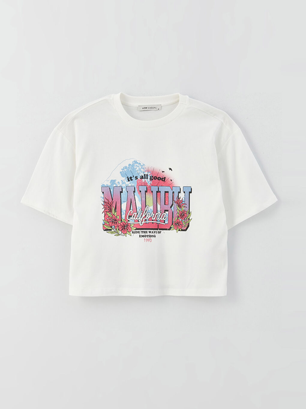 Crew Neck Printed Short Sleeve Women's T-Shirt-5