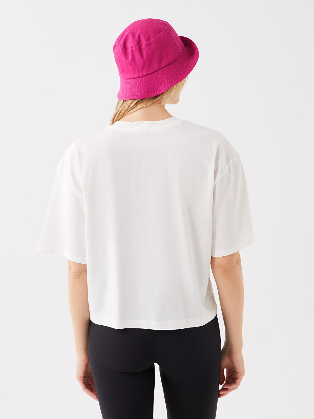 Crew Neck Printed Short Sleeve Women's T-Shirt-4