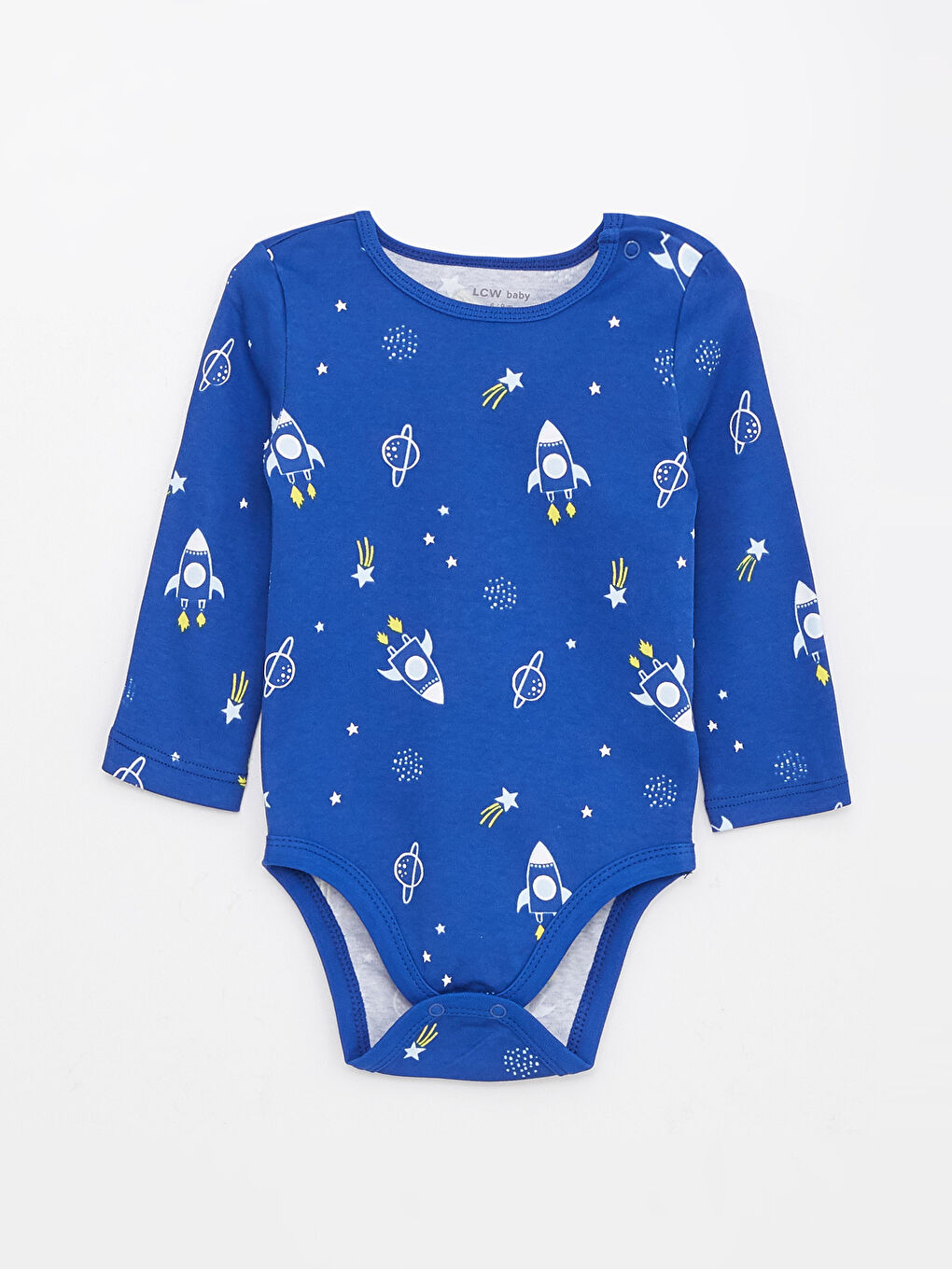 LCW baby Crew Neck Long Sleeve Baby Boy Bodysuit with Snap Crotch 2-Pack -S3HQ83Z1-LQQ