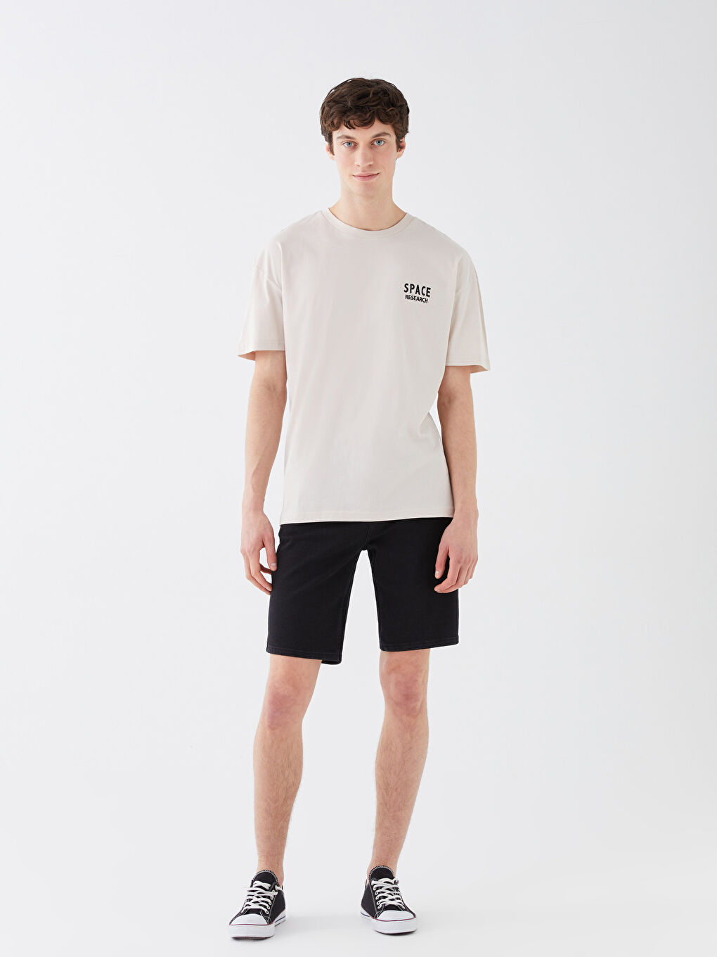 Oversize Crew Neck Short Sleeve Jersey Men's T-Shirt-2