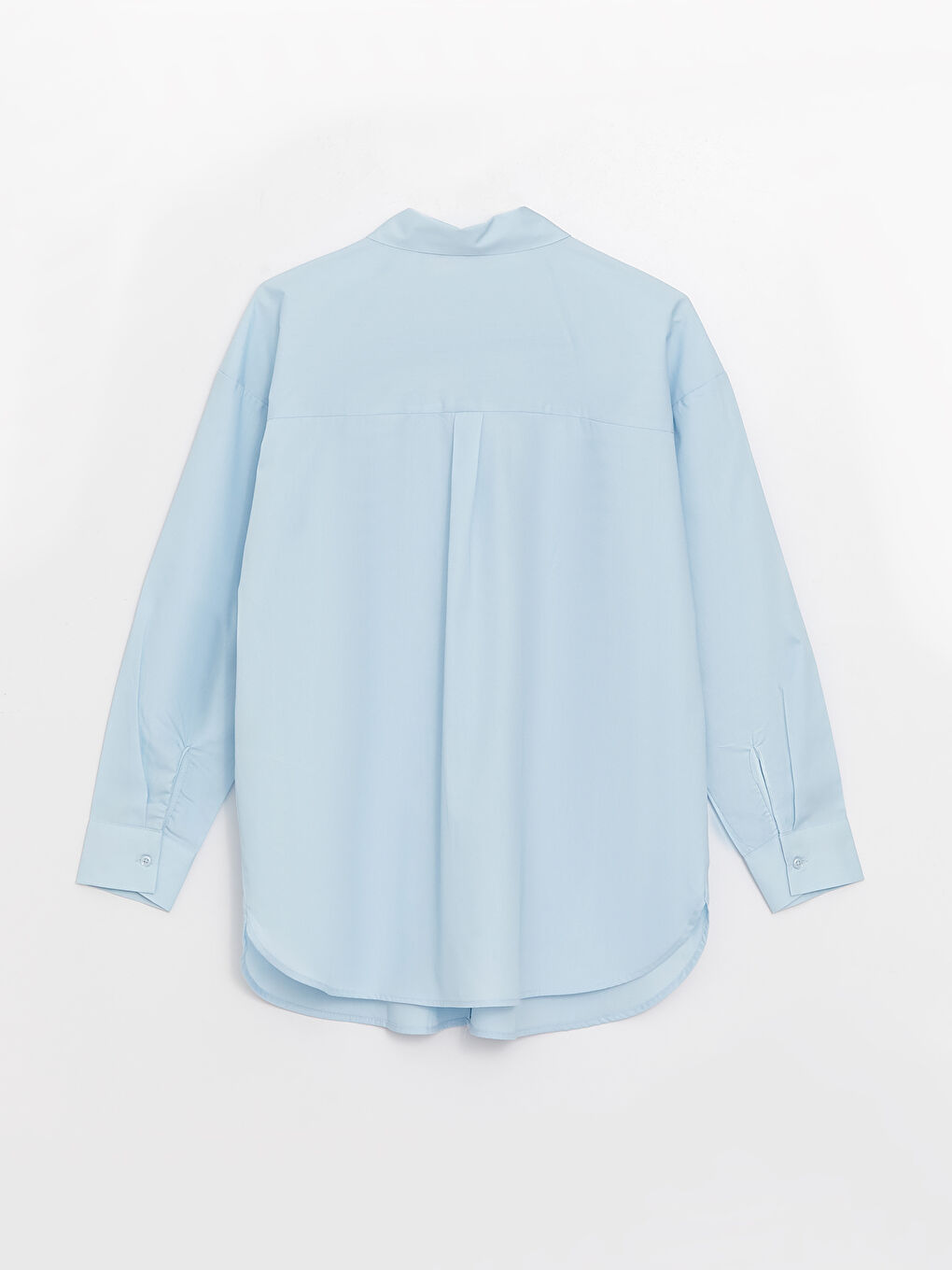 Shirt Collar Plain Long Sleeve Poplin Maternity Shirt -S3HQ94Z8-QXL