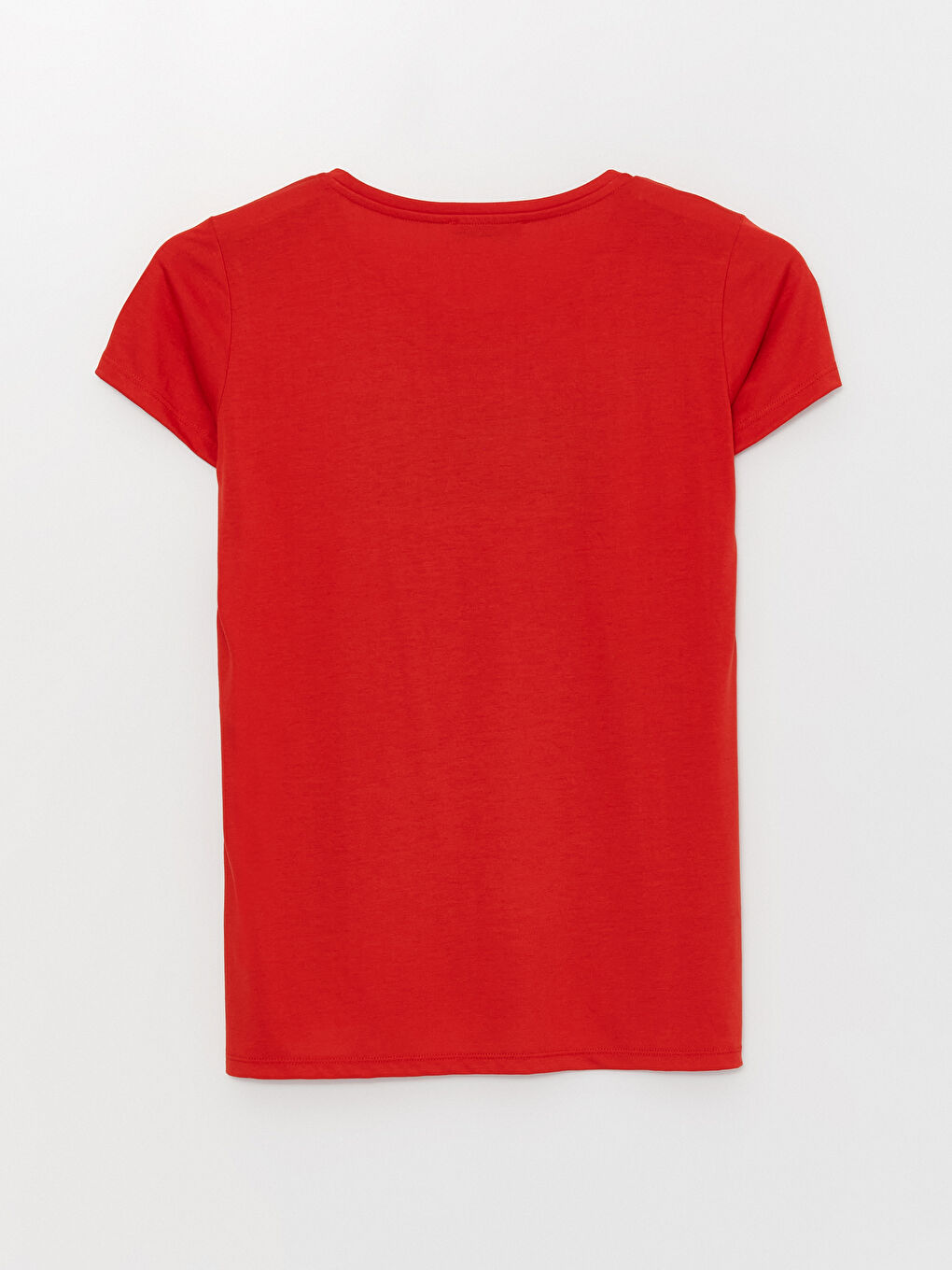 Turuncu Bisiklet Yaka Payet İşlemeli Kısa Kollu Kadın Tişört-6