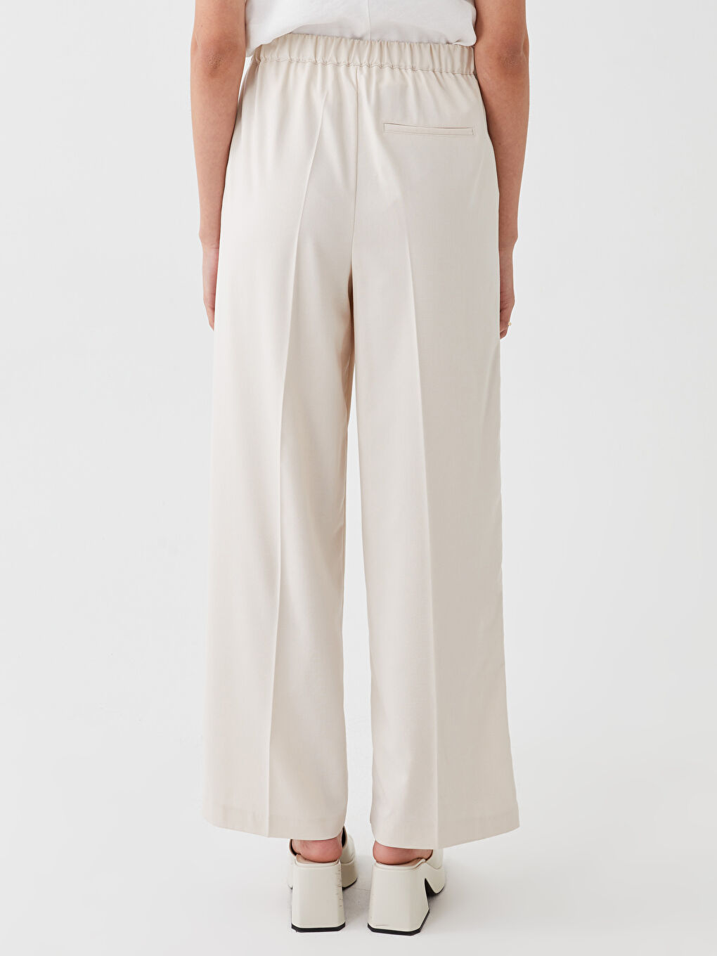 Pantaloni pentru Femei cu Talie Elastică și Croială Relaxată-4