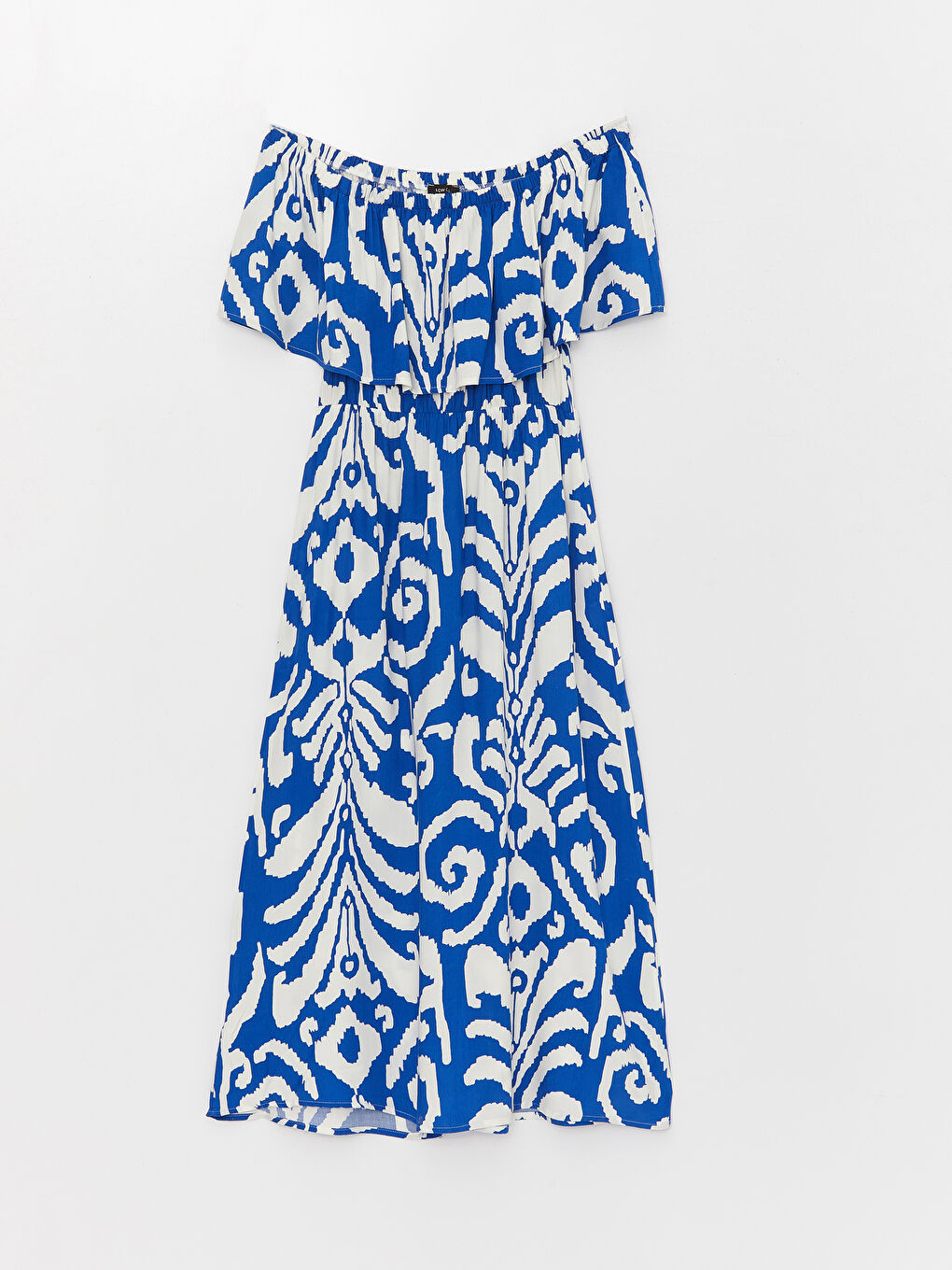 Boat Neck Patterned Short Sleeve Women's Dress -S3HR55Z8-LQQ