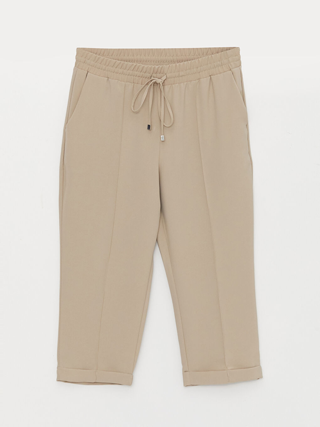 Elastic Waist Comfortable Fit Women's Capri -S3HR57Z8-GD0