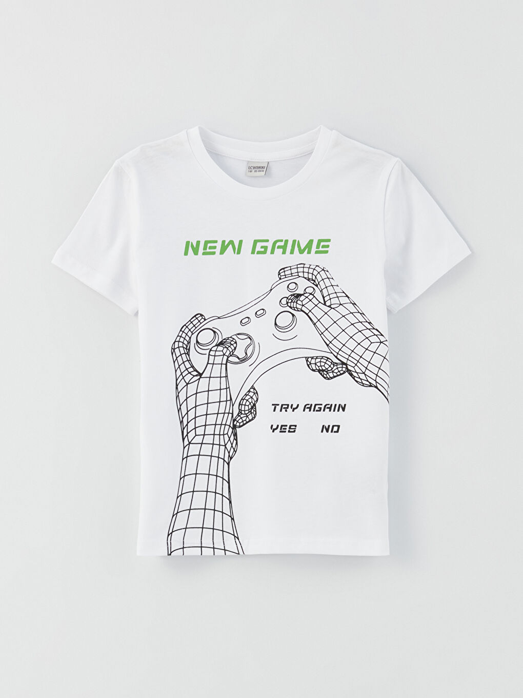 Crew Neck Printed Short Sleeve Boys' T-Shirt