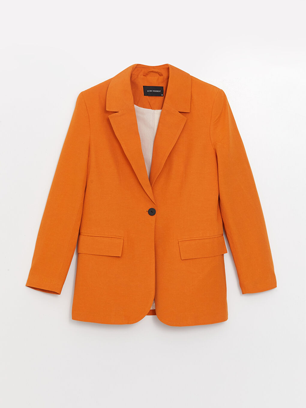 Plain Long Sleeve Women's Blazer Jacket-5
