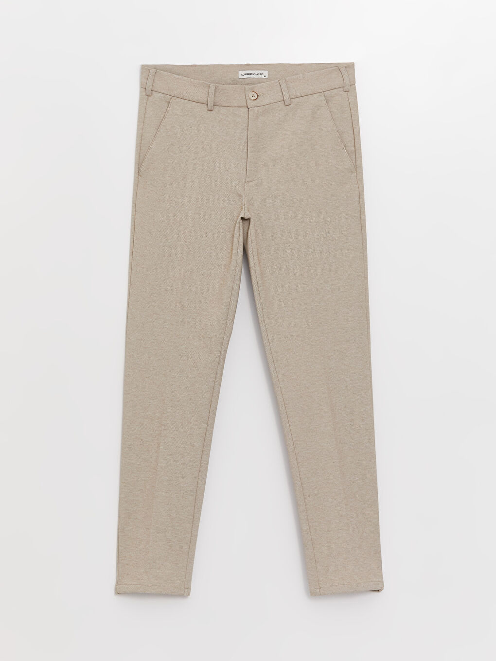 Bej Dar Kalıp Erkek Chino Pantolon-5