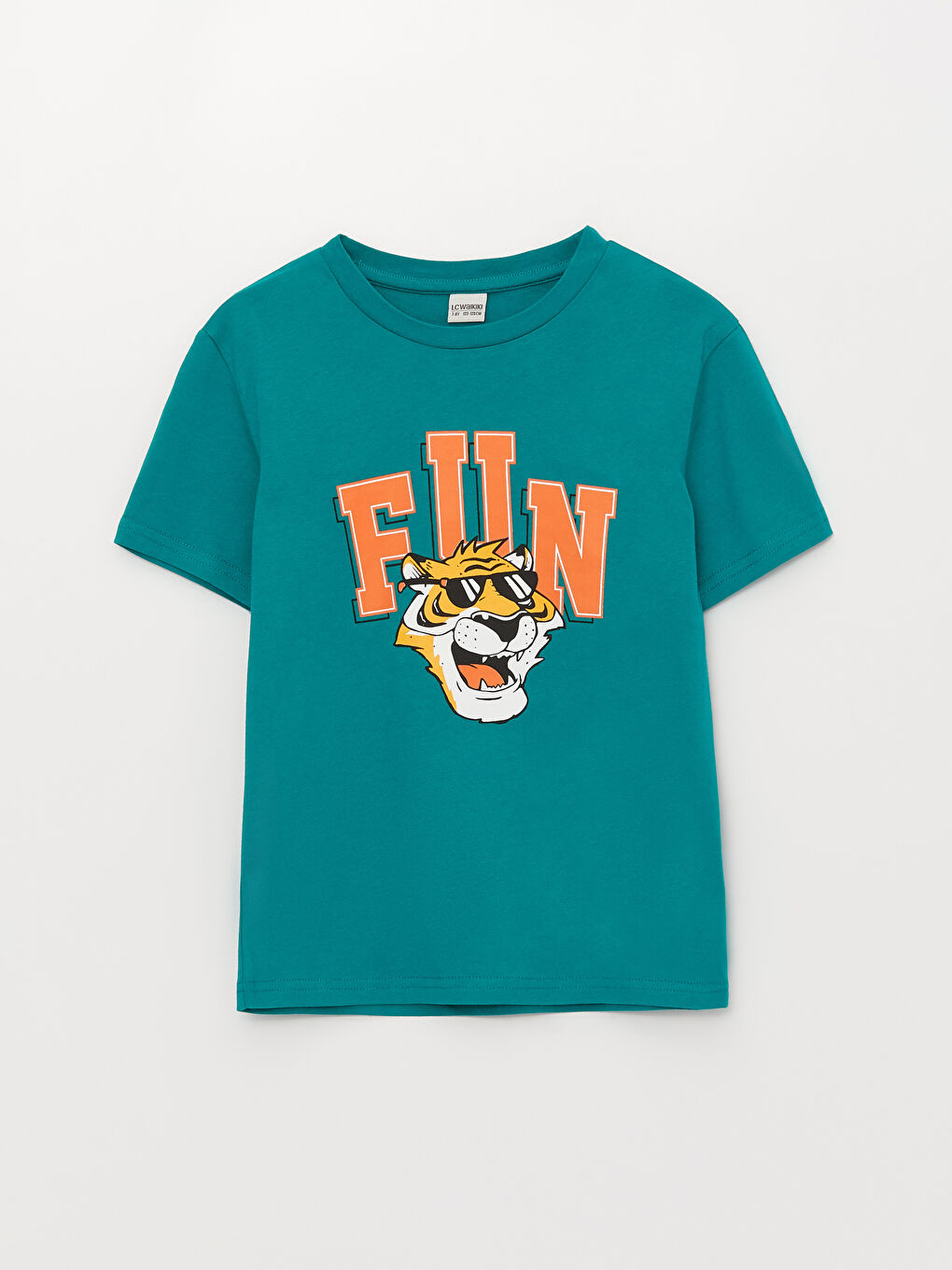 Crew Neck Printed Short Sleeve Boys' T-Shirt