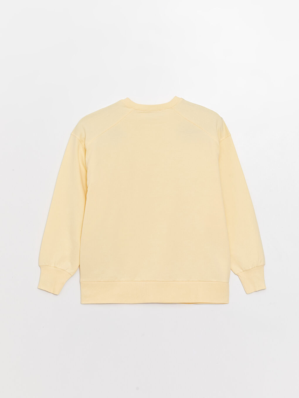 Sarı Bisiklet Yaka Oversize Kadın Sweatshirt-6