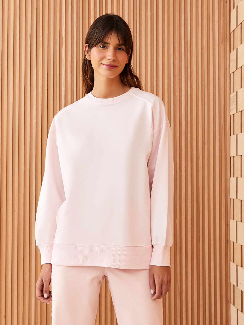 Crew Neck Oversize Women's Sweatshirt-1