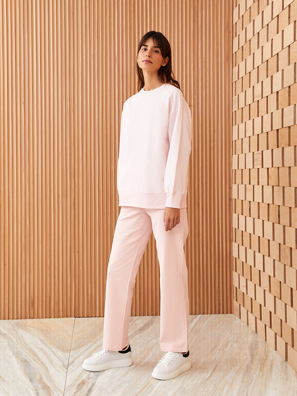 Crew Neck Oversize Women's Sweatshirt-2