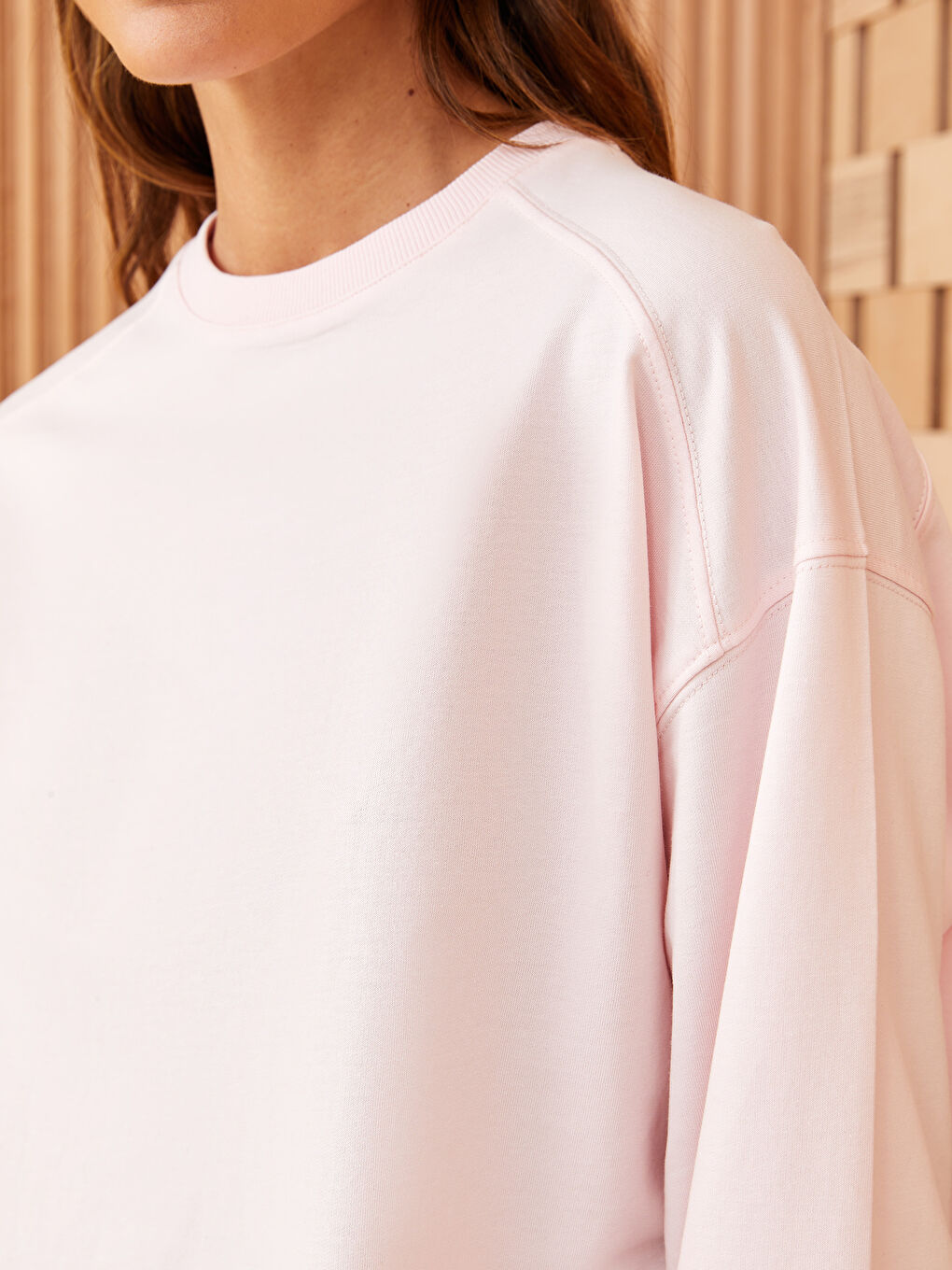 Crew Neck Oversize Women's Sweatshirt-3