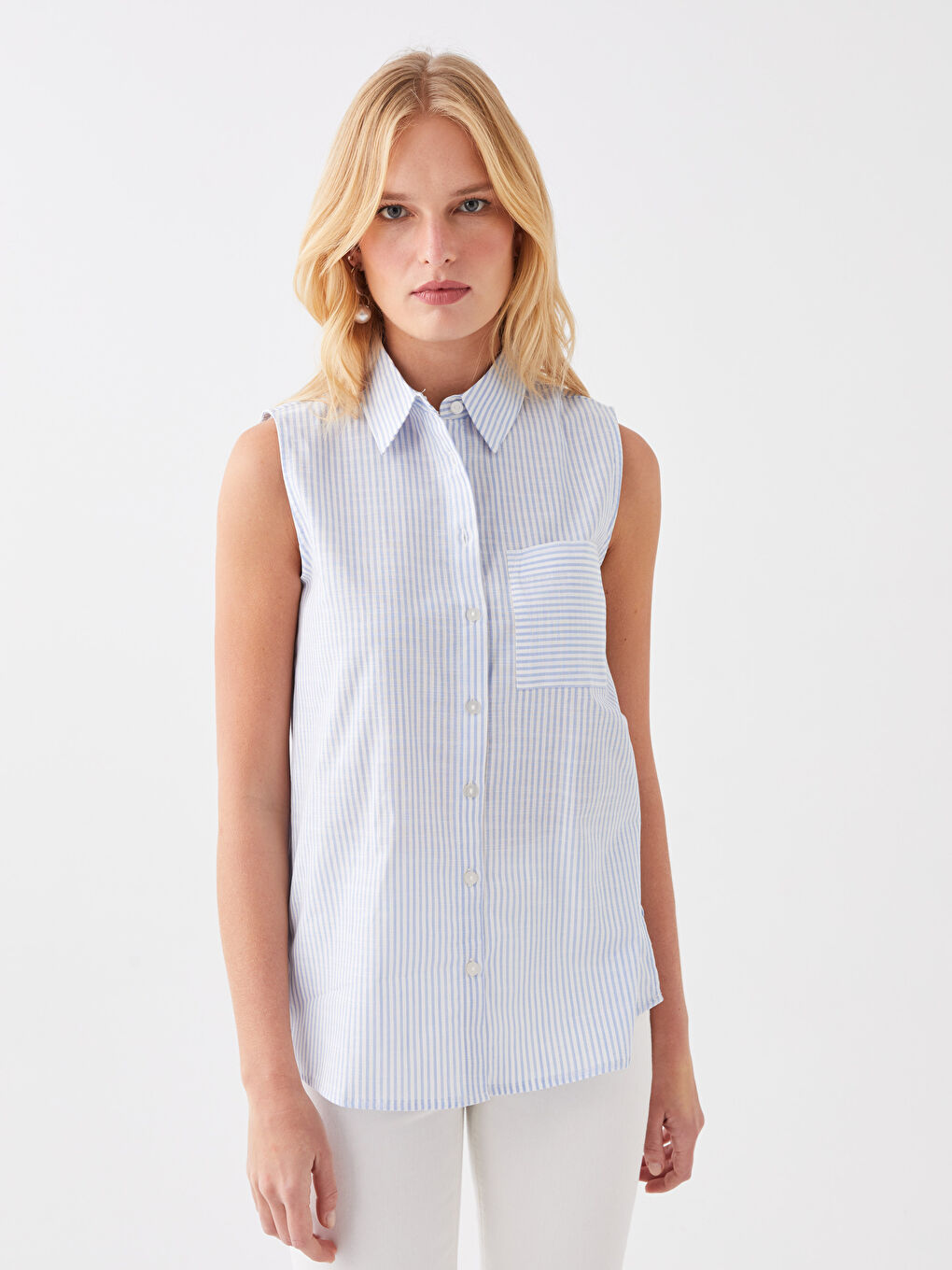 Striped Cotton Women's Shirt-1