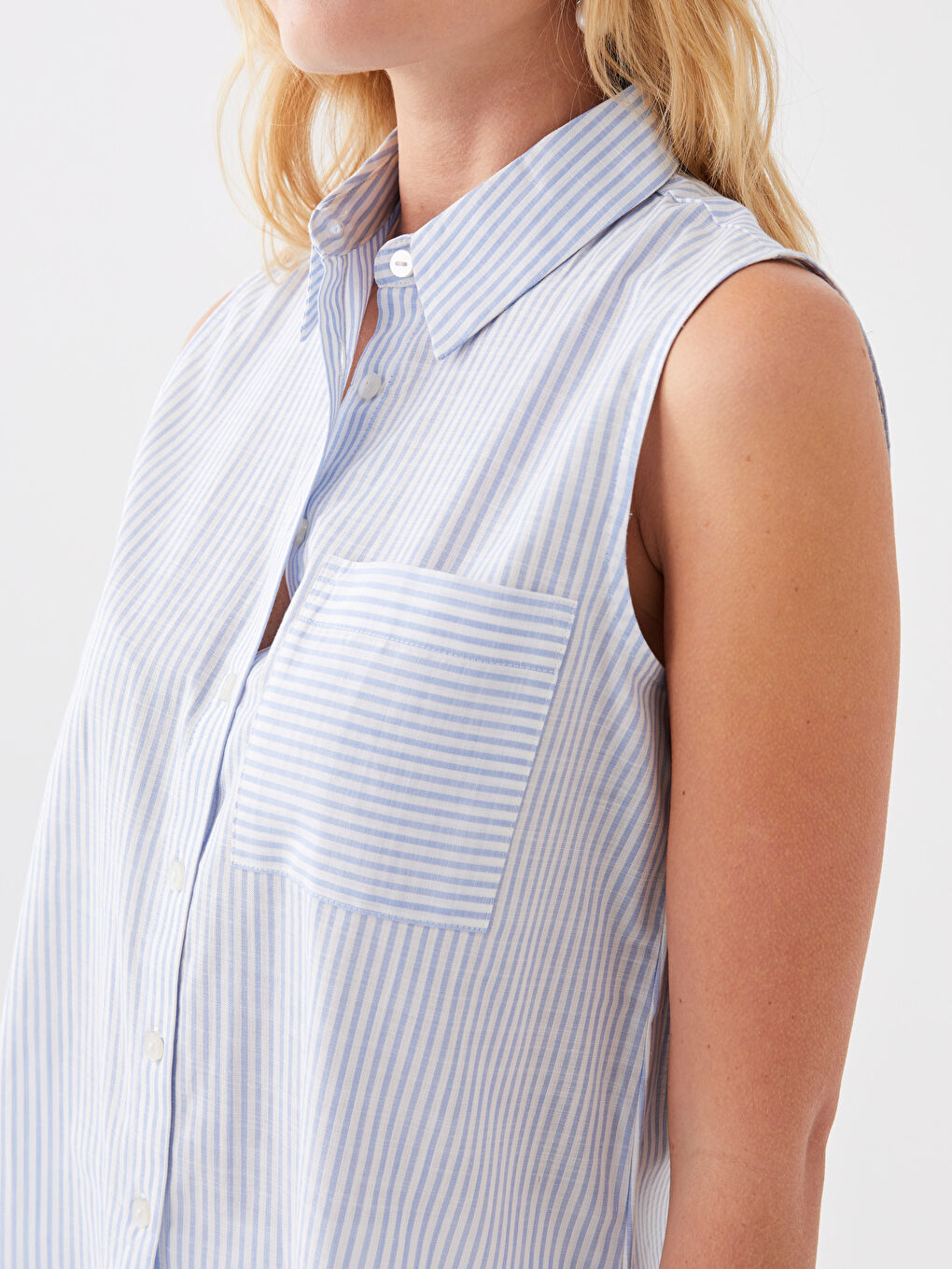 Striped Cotton Women's Shirt-3