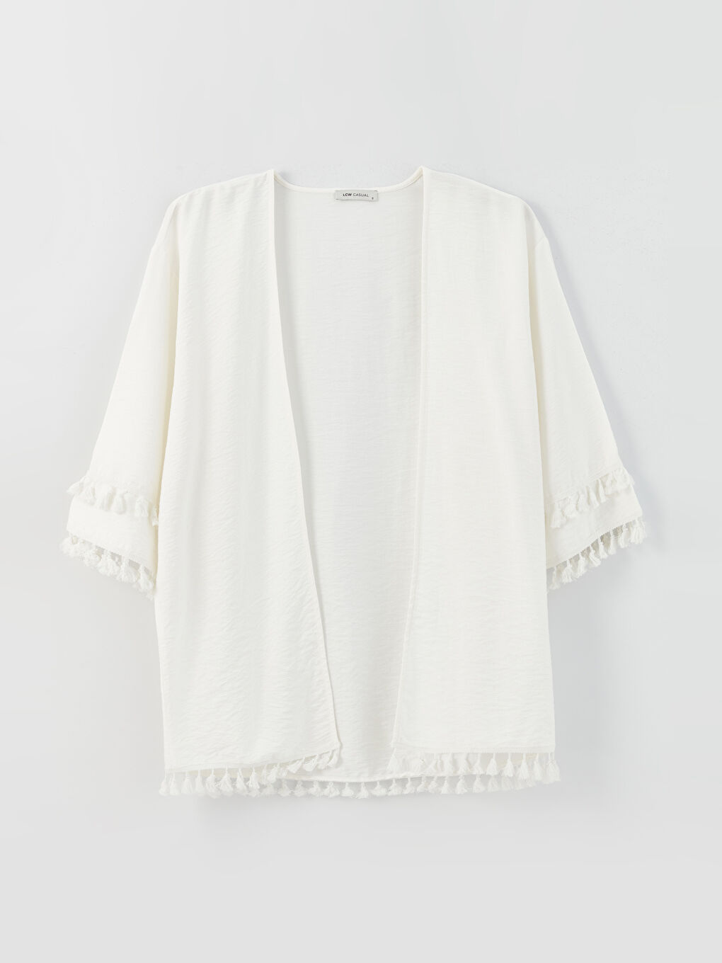 Plain Oversized Ketene Look Women's Kimono with Shawl Collar -S3HS64Z8-R9J