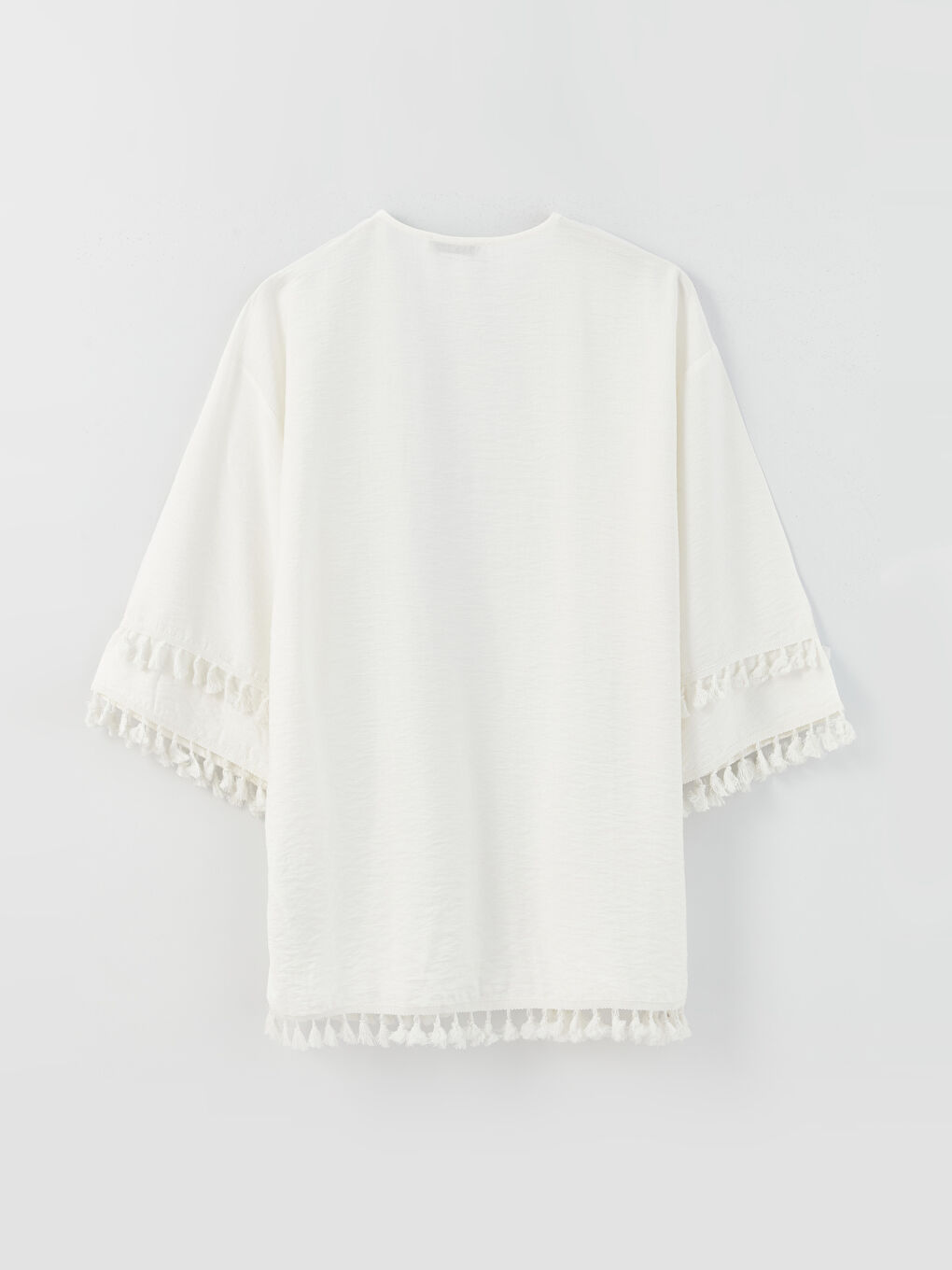 Plain Oversized Ketene Look Women's Kimono with Shawl Collar -S3HS64Z8-R9J