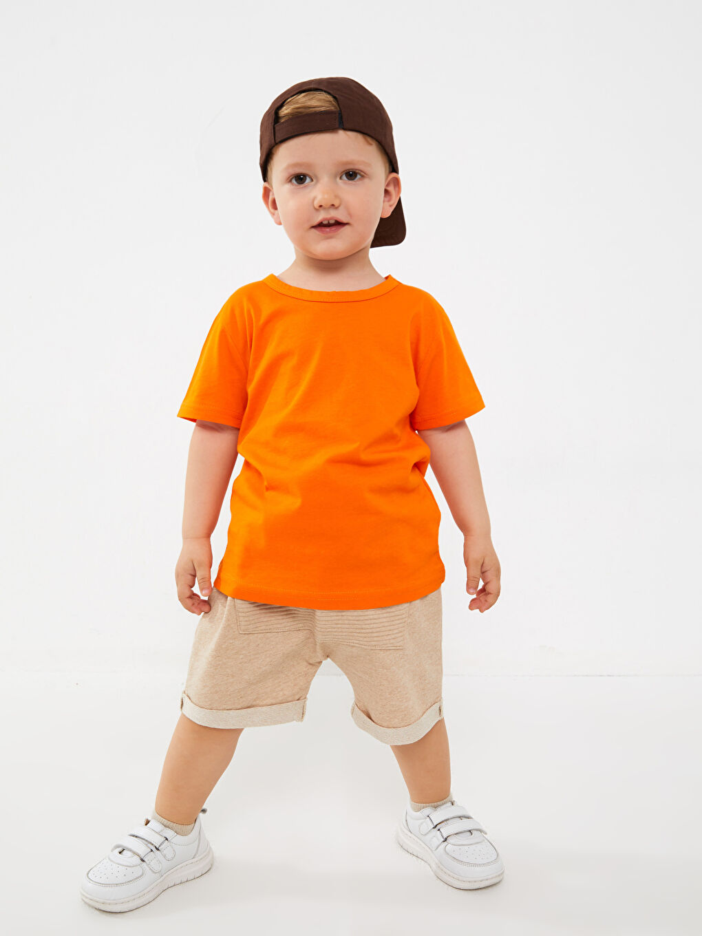 Bej Basic Erkek Bebek Şort