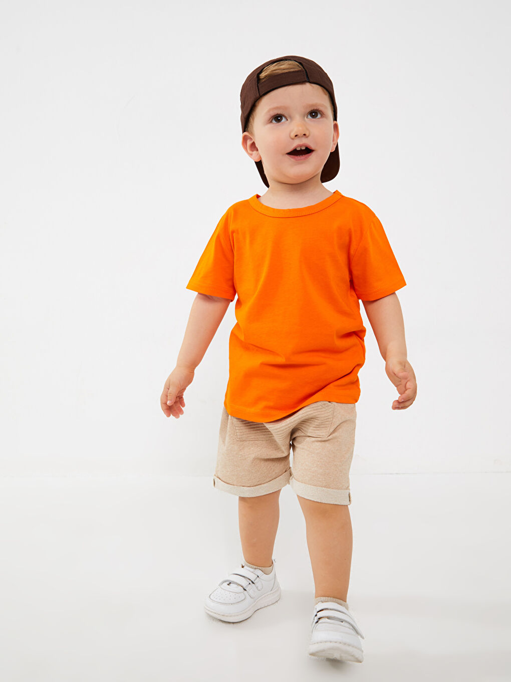 Bej Basic Erkek Bebek Şort-2