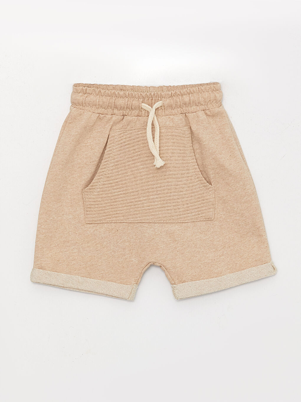 Bej Basic Erkek Bebek Şort-4