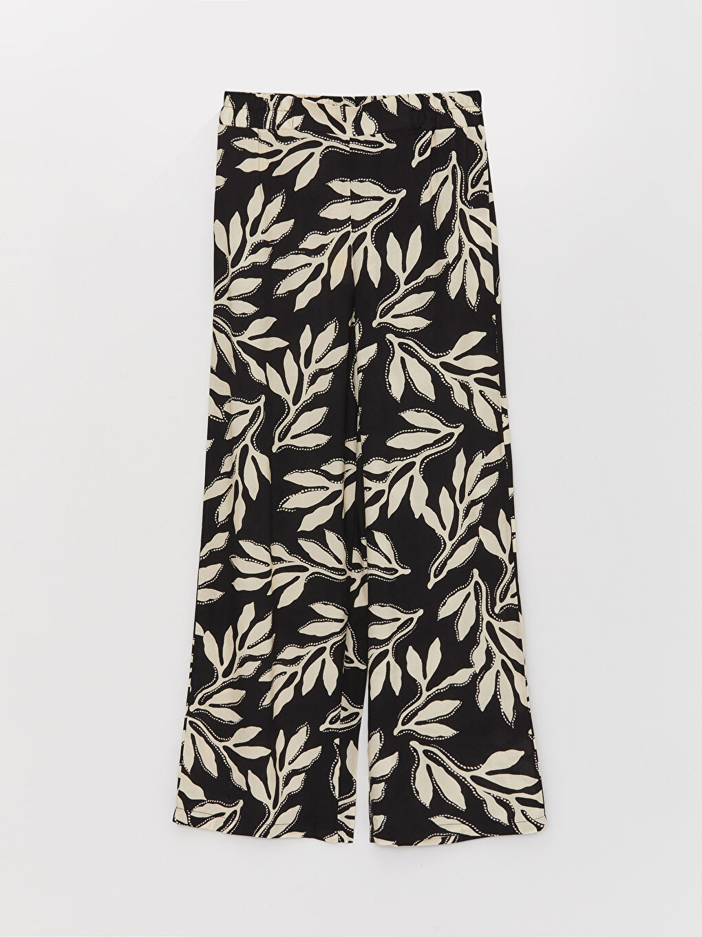 Elasticated Waist Relaxed Fit Patterned Women's Trousers-5