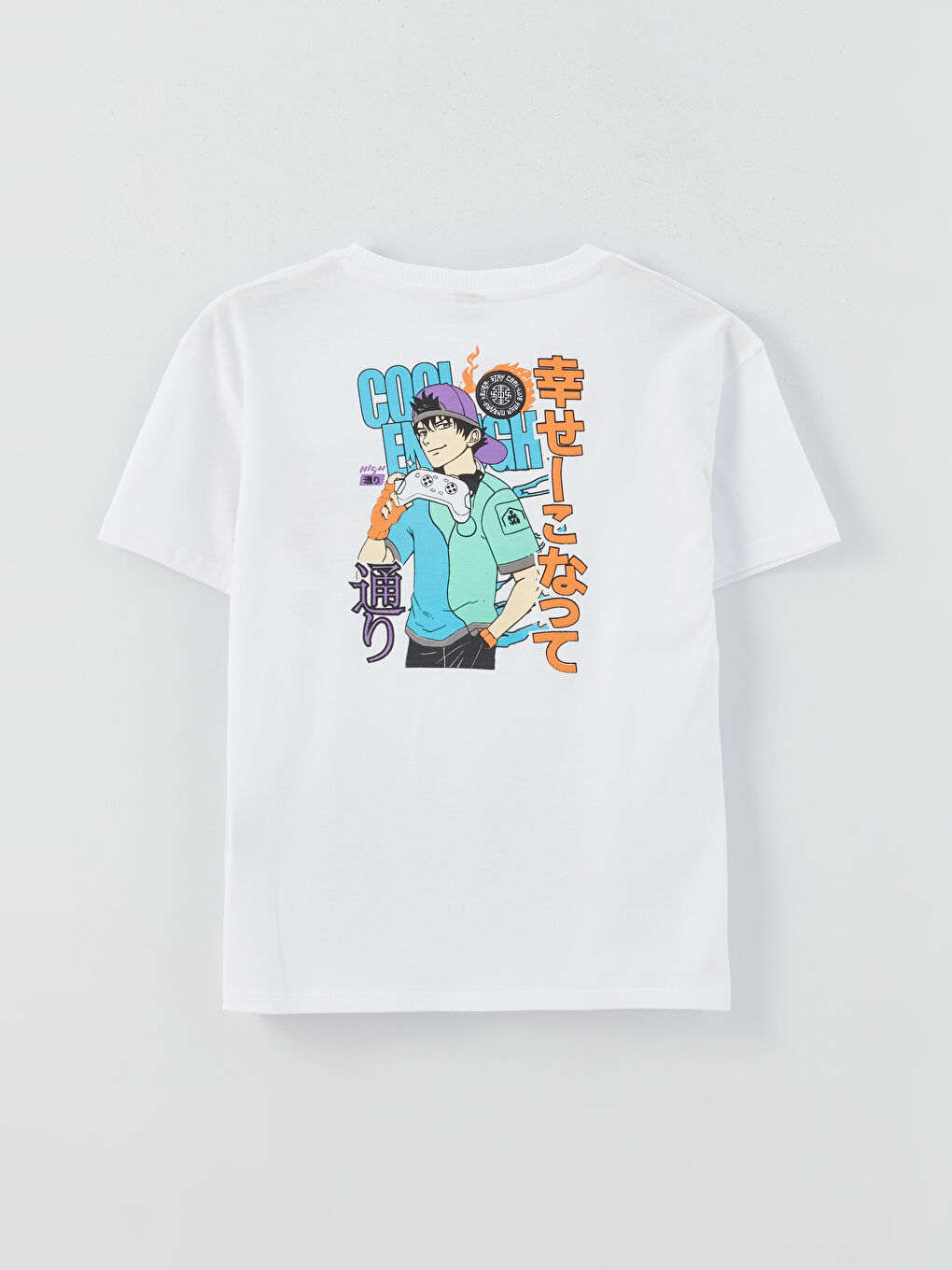 Relaxed Fit Crew Neck Printed Boys' T-Shirt-1