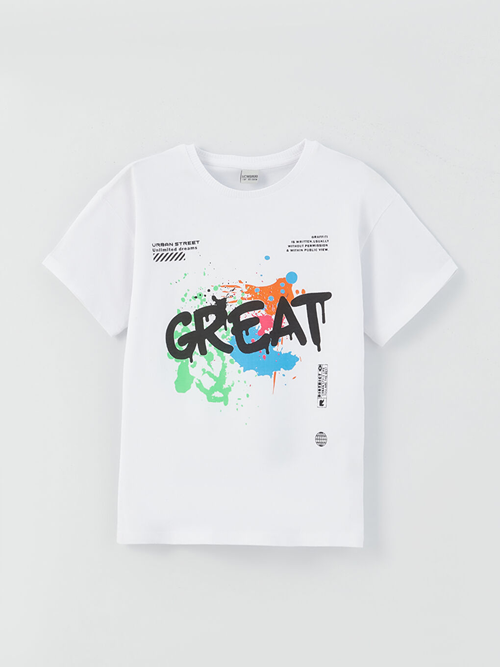 Relaxed Fit Crew Neck Printed Boys' T-Shirt