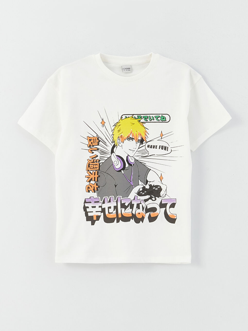 Relaxed Fit Crew Neck Printed Boys' T-Shirt