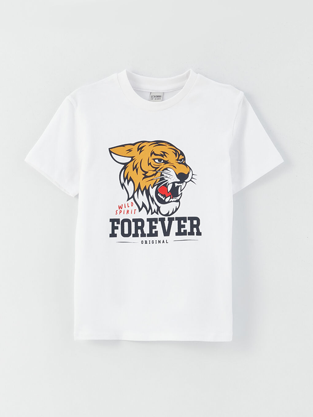 Crew Neck Printed Short Sleeve Boys' T-Shirt